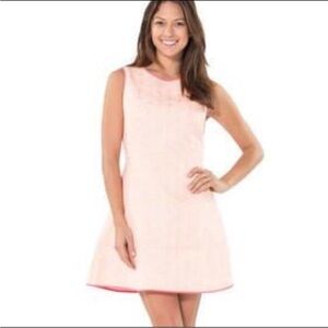 NWT Sail to Sable Fit and Flare Jacquard Dress Melon Size 12